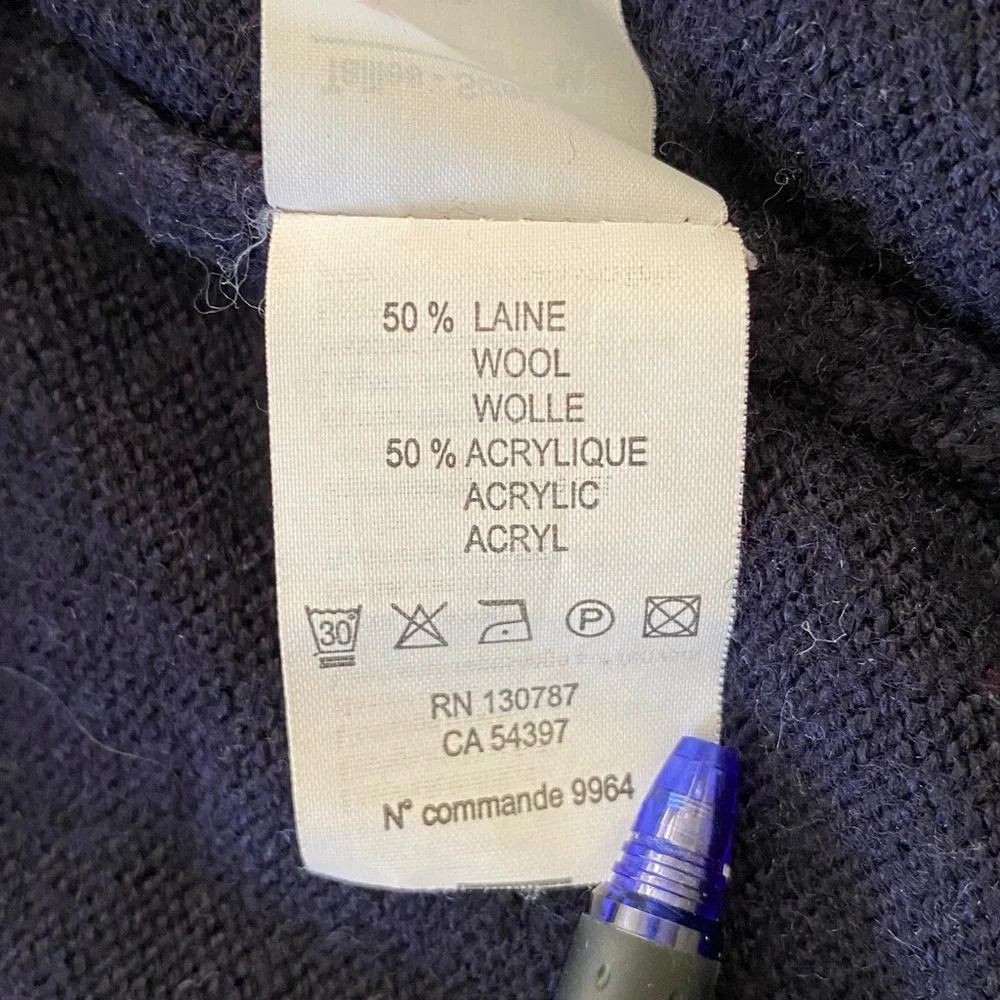 Saint James Dark Blue Zip-Up Cardigan Sweater for Men Size M - Picture 11 of 17